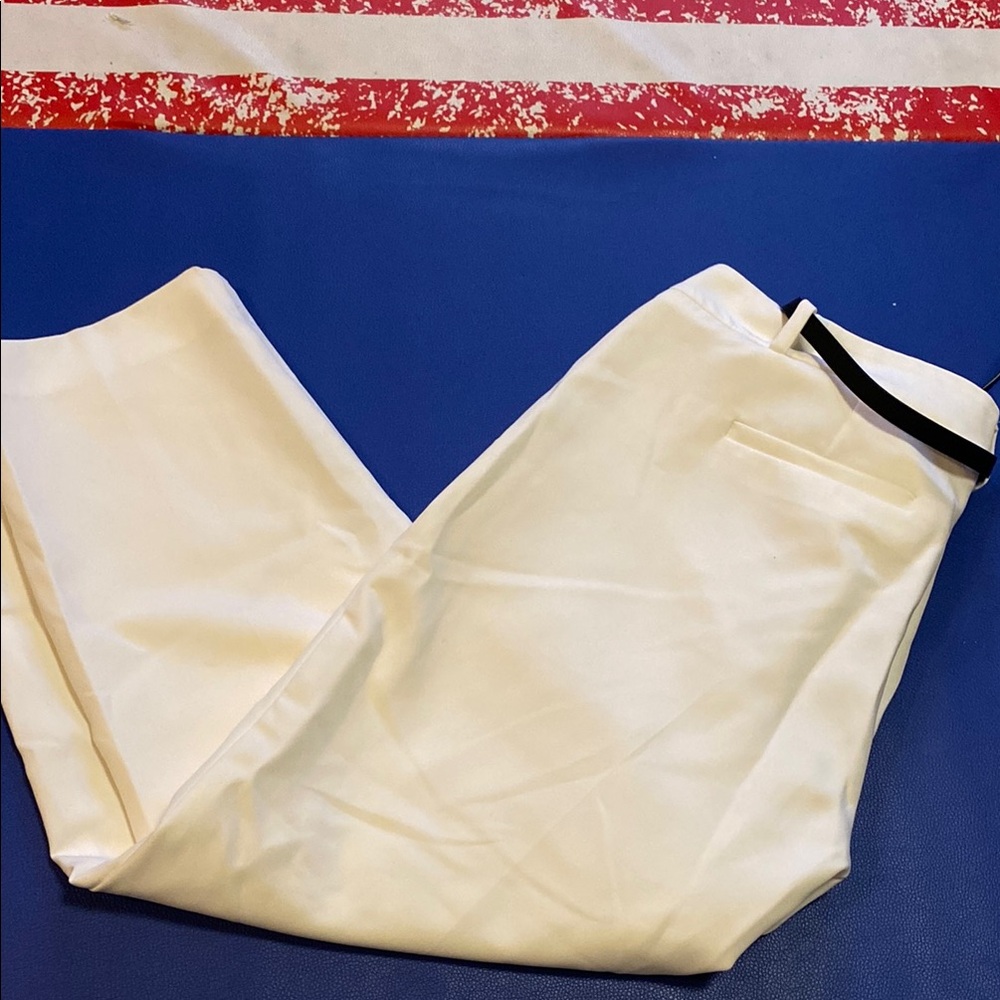 White Dress Pants with Black Trim